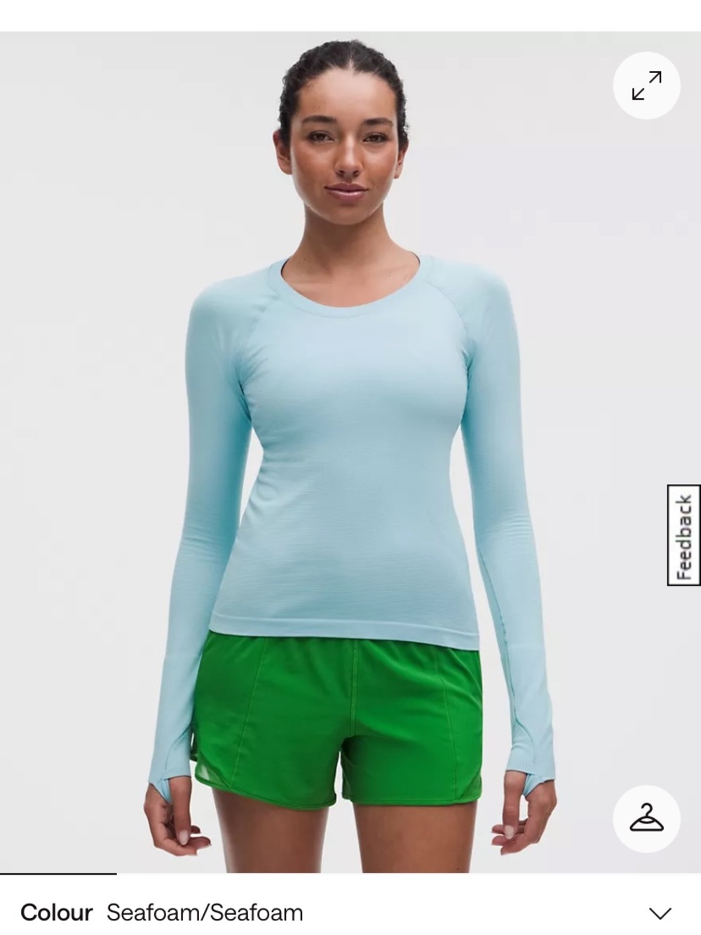lululemon Swiftly Tech, Long-Sleeve Sweat-wicking workout top - 12 - Seafoam